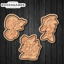 unnamed10.jpg 3D file Sonic the Hedgehog cookie cutter set of 3・Design to download and 3D print