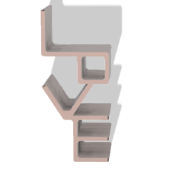 love.png Файл STL ЛЮБИМЫЙ КНИЖНЫЙ ШЕЛЕФ・Дизайн для загрузки и 3D-печати