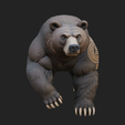 01_renkli_2_on.png Brown Bear Statue Design 2 - 3D Print Model