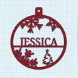 Image-JESSICA.jpg Christmas tree balls JESSICA. Christmas ornaments. Christmas bulbs with name.
