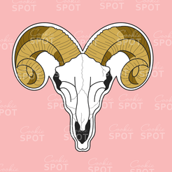 Untitled_Artwork-1.png STL file Cow Skull Cookie Cutter・3D printing idea to download