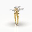 123123123-3.jpg Flower ring 3D print model