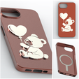 4.png Cute Teddy Bear Heart Balloon MagSafe Case for iPhone 17e with Camera Ring Frame