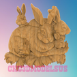 3.png Hares 3D MODEL STL FILE FOR CNC ROUTER LASER & 3D PRINTER