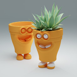 planter-v9.png Archivo STL gratuito Grin-n-Grow - divertida maceta para todas las edades・Objeto para descargar e imprimir en 3D