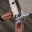 04.jpg Paper Roll Holder For IKEA LINNMON Desk