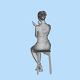 Seated-lady-with-bun-and-short-skirt-clapping-character-scene-model-3.png Femme assise avec chignon et jupe courte applaudissant le personnage modèle de scène