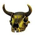 model-1.png Gold Horned animal skull no.2