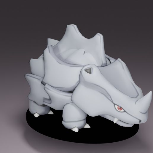 Stl File Pokemon Rhyhorn・3d Printer Model To Download・cults