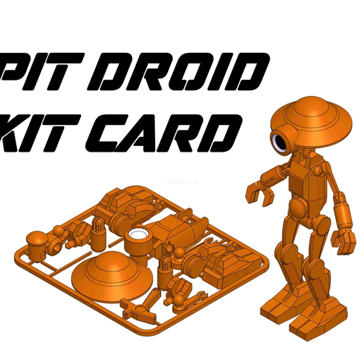 ⭐ Star Wars Pit Droid Kit Card・Free 3D File for 3D printing・Cults