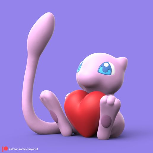 ValentineMew02.jpg POKEMON - VALENTINE MEW (EASY PRINT NO SUPPORT)