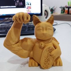 150252541_10158912013068905_2866238888121550181_o.jpg Free STL file Strong Maneki Neko・Model to download and 3D print