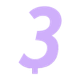 3.STL STL-Datei Ornament Table Number・3D-druckbare Vorlage zum herunterladen