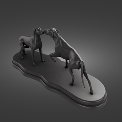 Decorative-figurine-of-dogs-in-love-render.png Fichier STL Figurine décorative de chiens amoureux・Plan pour impression 3D à télécharger