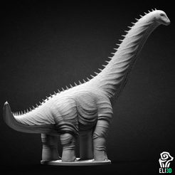 alamosaurus_back.png 3D file Alamosaurus - Dinosaur・3D printer model to download, eli3D