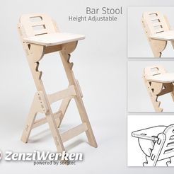 9f9129c48eaef8b8cd8f24c368b3ce12_display_large.jpg STL-Datei Height Adjustable Bar Stool cnc kostenlos・3D-druckbare Vorlage zum herunterladen