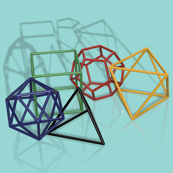 Polyhedra-v8.png STL file Linked Platonic Chain・Model to download and 3D print, Grunthos_Designs