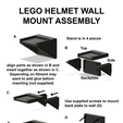 Assembly.png Helmet wall mount compatible with L3GO Various starwars Collection Imperial/Rebel
