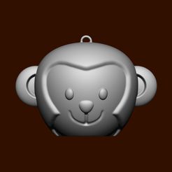1.jpg STL file MONKEY KEYRING・3D print design to download