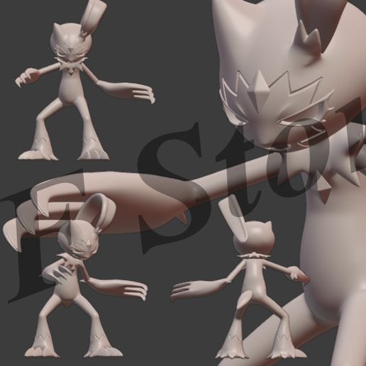 Pokemon Hisui Sneasler 3D model