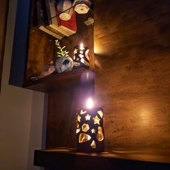 Suporte-para-Vela-com-Desenhos-1.jpeg STL file Candle Holder with Drawings・3D print model to download
