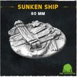 MMF-Sunken-Ship-12.jpg Sunken Ship  (Big Set) - Wargame Bases & Toppers
