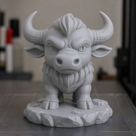 Chibi Buffalo Guardian of the Savanna 3D Print Model