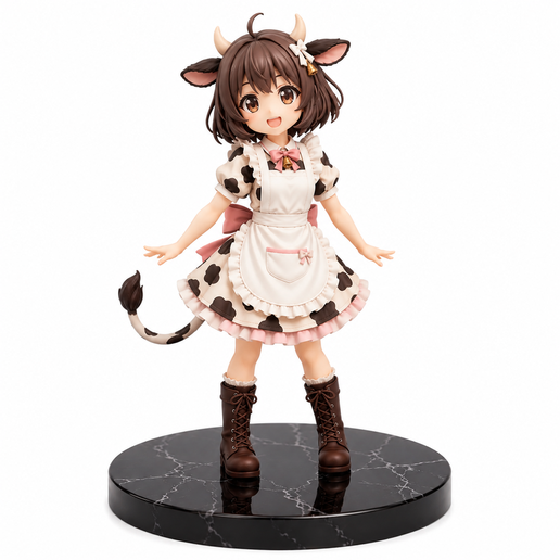 Modelo de chica vaca kemonomimi