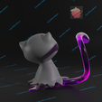 Mewmikyu8.png Fakemon Mewmikyu 3d print model presupported