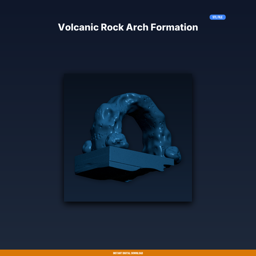 Volcanic Rock Arch Formation - 3D Printable STL File