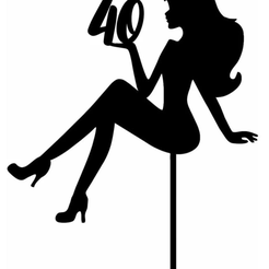 Captura-de-pantalla-2023-05-15-110105.png STL file cake topper woman turns 40・3D print design to download