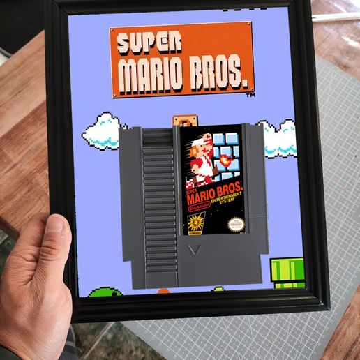 Mario nes to decorate frame , mario nes decorative frame , mario nes decorative frame