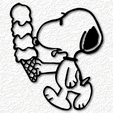 project_20230806_1210442-01.png snoopy eating ice cream wall art snoopy wall decor 2d art charles shultz