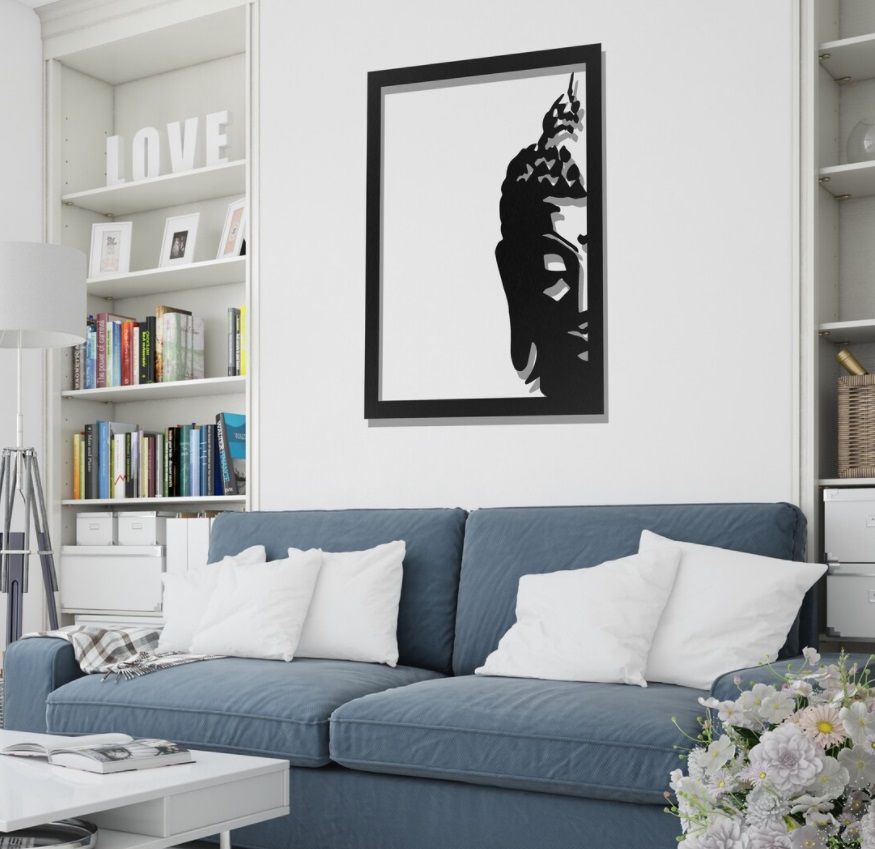 Download STL file Buddha : frame wall art : STL and SVG • 3D printer ...