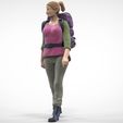H1.5.jpg N3 walking Hiker Woman 1 64 Miniature 3D print model
