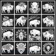 Floral-Bison-Bundle0006.jpg Floral Bison Bundle | 16 Decorative STL + SVG Designs