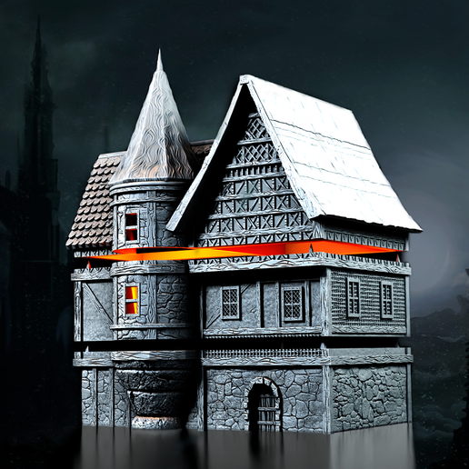 Gothic Fantasy Buildings - Set of 3 (Modular & Detailed)