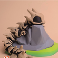 7.png Articulated dragon halloween skull edition