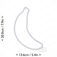 banana~7.5in-cm-inch-top.png Banana Cookie Cutter 7.5in / 19.1cm