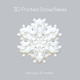Render_SF_11.png 3D Snowflake Set of 24  STL Files for 3d Printing DiY Printable Сhristmas Décor Model Christmas Snowflake STL 3D File
