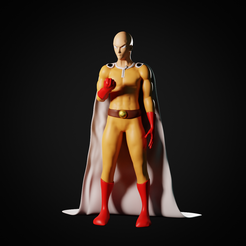 0001.png STL file One punch man・Model to download and 3D print, westduck