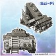 4.jpg Futuristic Imperial heavy battle tank with side cannons and turret (15) - Future Sci-Fi SF Post apocalyptic Tabletop Scifi Wargaming Planetary exploration RPG Terrain