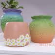 Pot_Flower_03.png (BUNDLE SET) Daisy Flower Decorative Planter Set