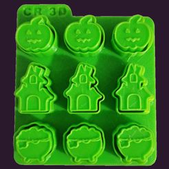 CalabazaCaldero.jpeg Archivo STL Sprikles - Cortante Miniaturas Calabaza, Castillo, Caldero. Halloween・Design para impresora 3D para descargar