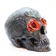 IMG_9528.jpg Sugar Skull Roses for Halloween Decoration Goth Decoration Mexican Skull Catrina