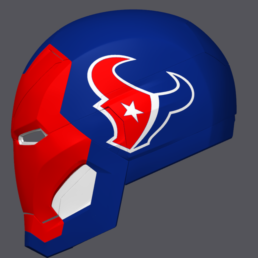 IronMan MK46 Helmet with Houston Texans Football logo (Adult wearable)