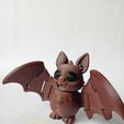 4.jpg 🦇 Flexi Chibi Bat - STL Pack | Print-in-Place + Print-in-Parts + Keychain Edition