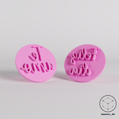 Te_Amo_Sello_02.png STL file Stamps for cookies Happy day/I love you・3D printable design to download