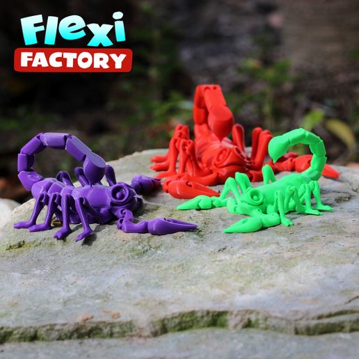 Scorpion_10.jpg Descargar archivo STL Flexi Print-In-Place Scorpion • Diseño para la impresora 3D, FlexiFactory