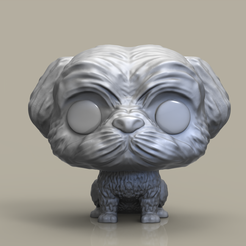 bichon-maltes.362.png Fichier STL FUNKO POP CHIEN (BICHON MALTAIS)・Modèle à télécharger et à imprimer en 3D